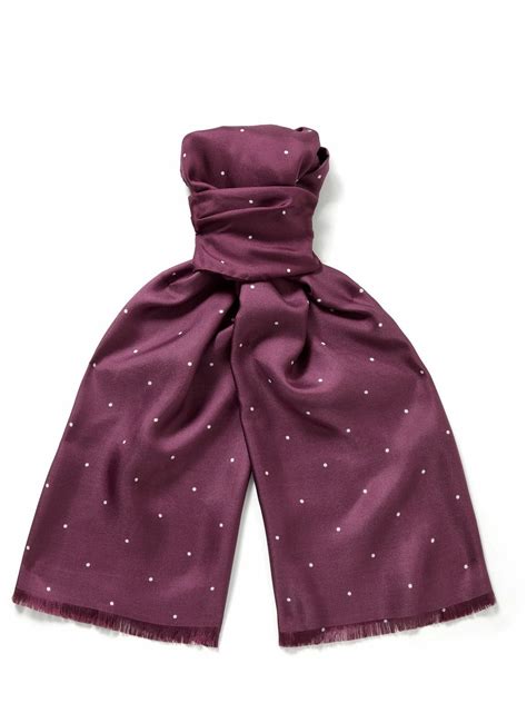 polka dot silk twill scarf.